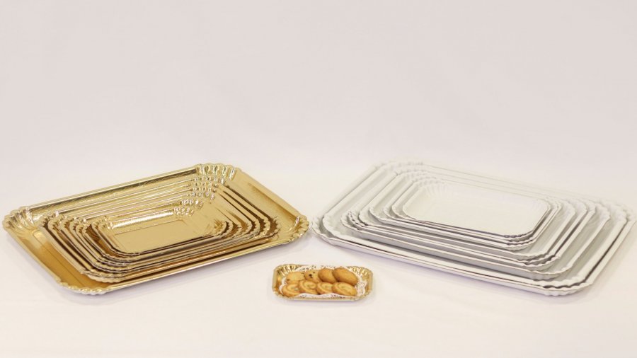 Vassoi Cartone Oro 3 Pezzi 19x28cm - Per Dolci E Salati, Idonei Alimentari Made In Italy - Foto 4